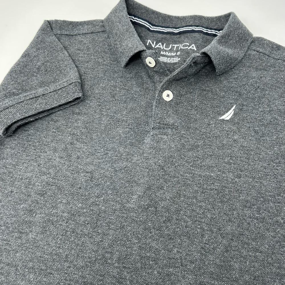 Nautica Boys Gray Polo Short Sleeve Shirt Size 5‎